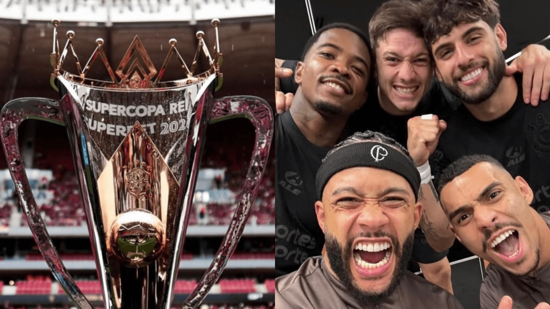 Corinthians vence o Flamengo por 2 a 0 e conquista a Supercopa do Brasil