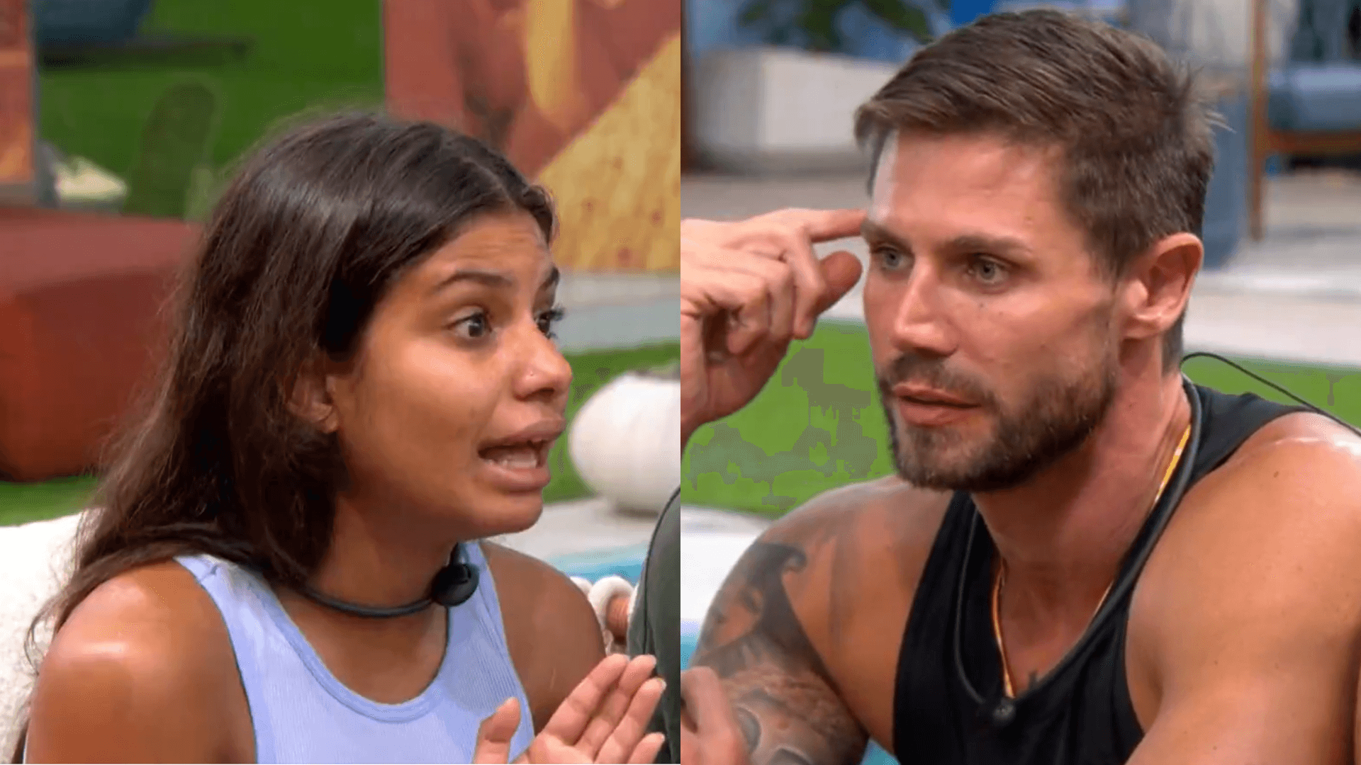 BBB 26: Gabi discute com Jonas e joga pulseira do VIP no chão