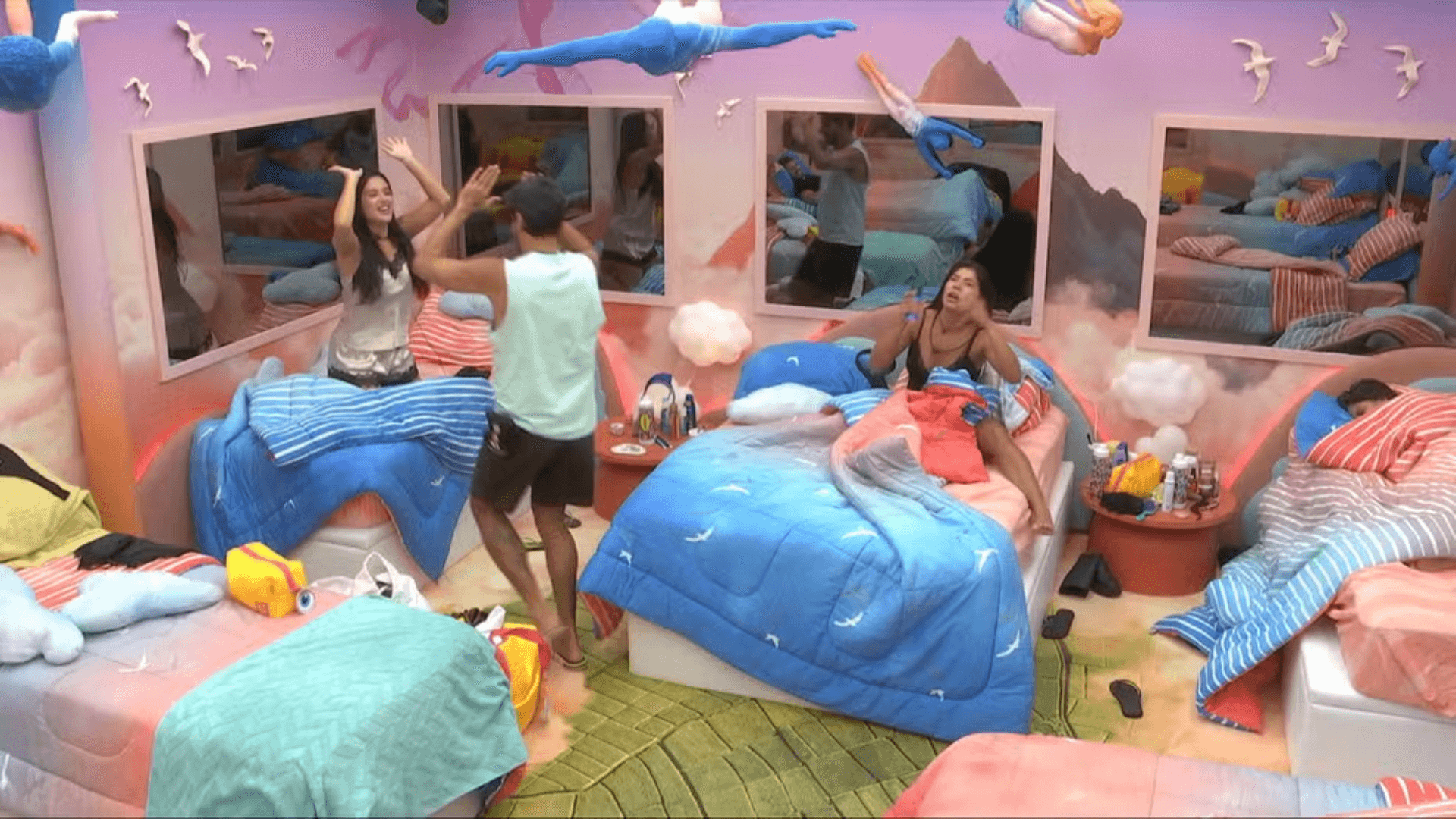 BBB 26: Jordana e Cowboy celebram resultado do Paredão Falso