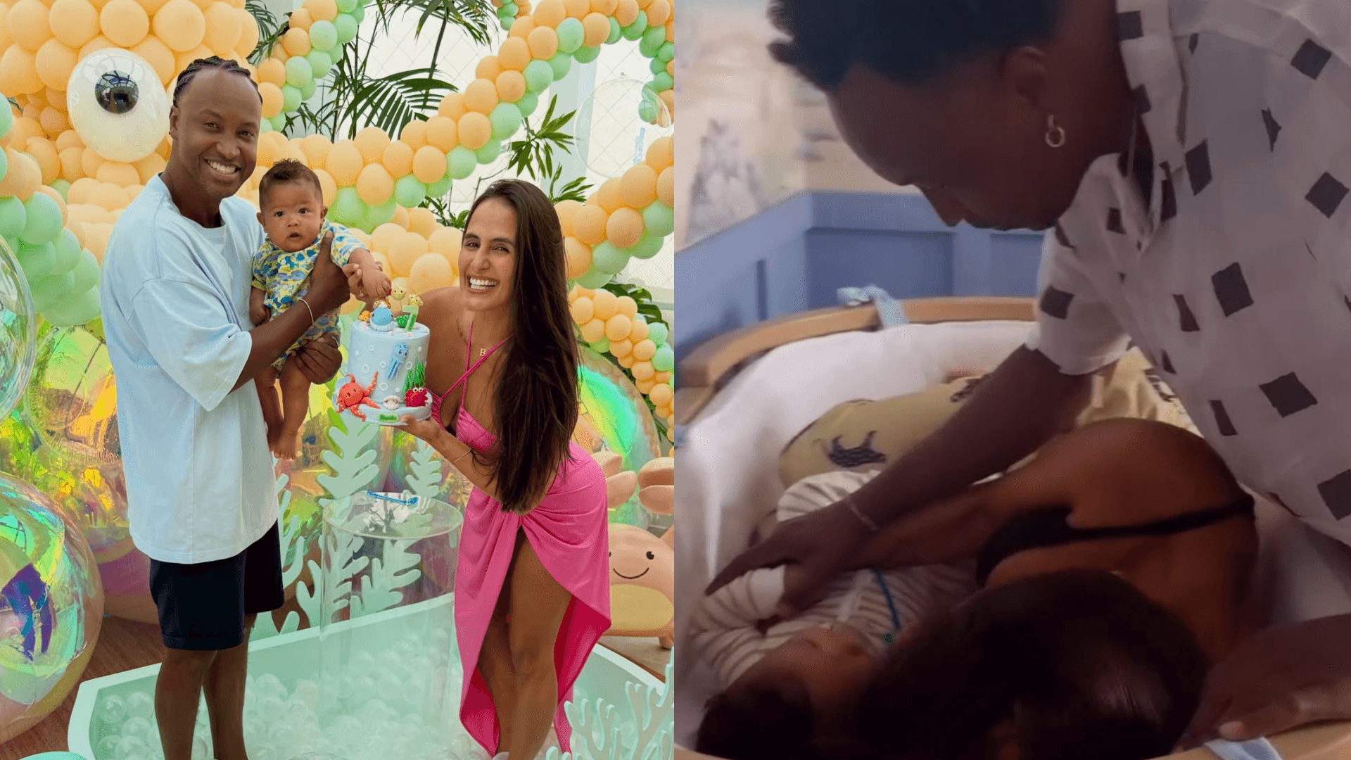 Thiaguinho se assusta ao encontrar Carol Peixinho dentro do berço do filho: “Bento, como é que você deixou?”