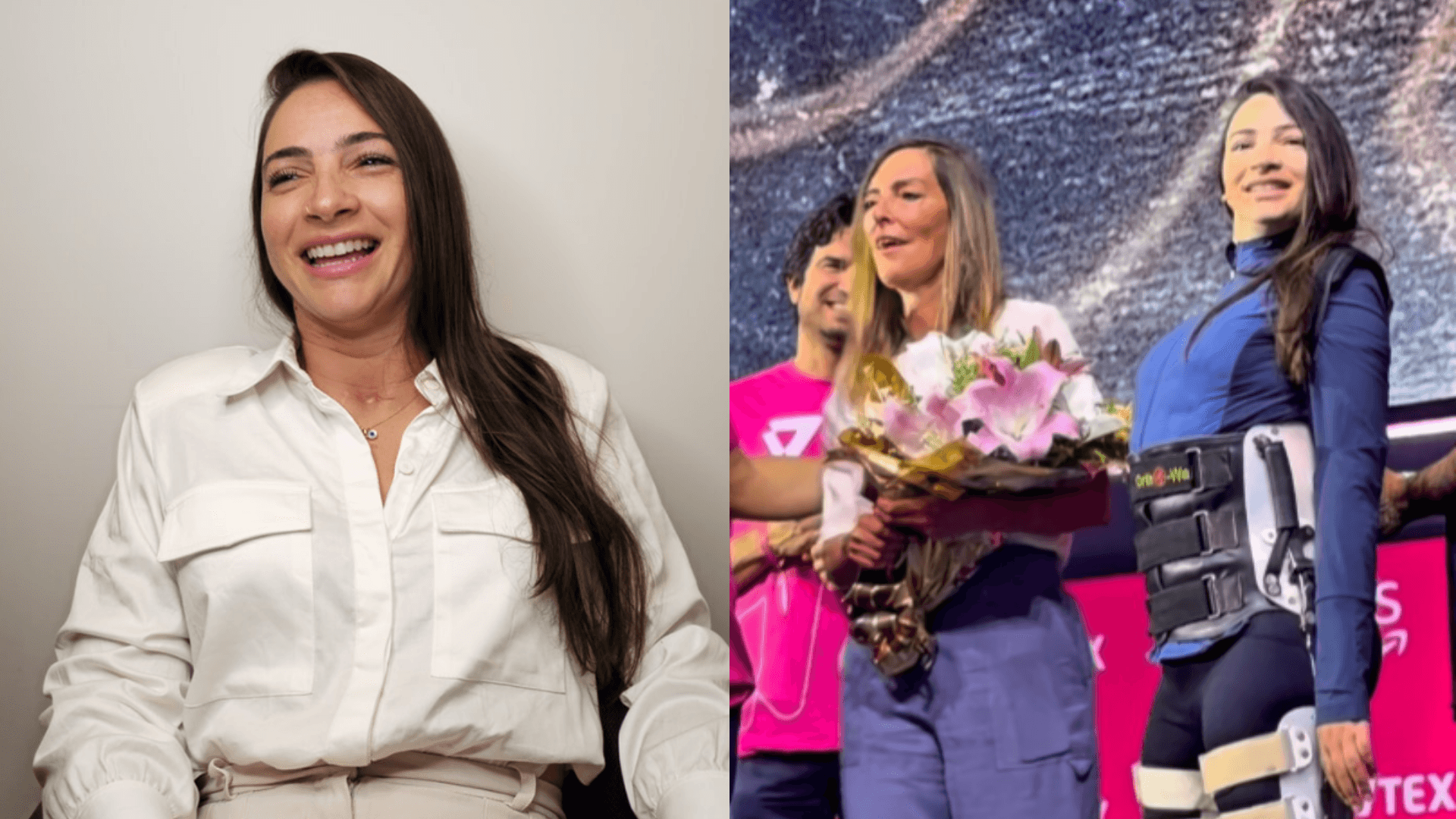 Lais Souza fica de pé em público pela 1ª vez desde o acidente