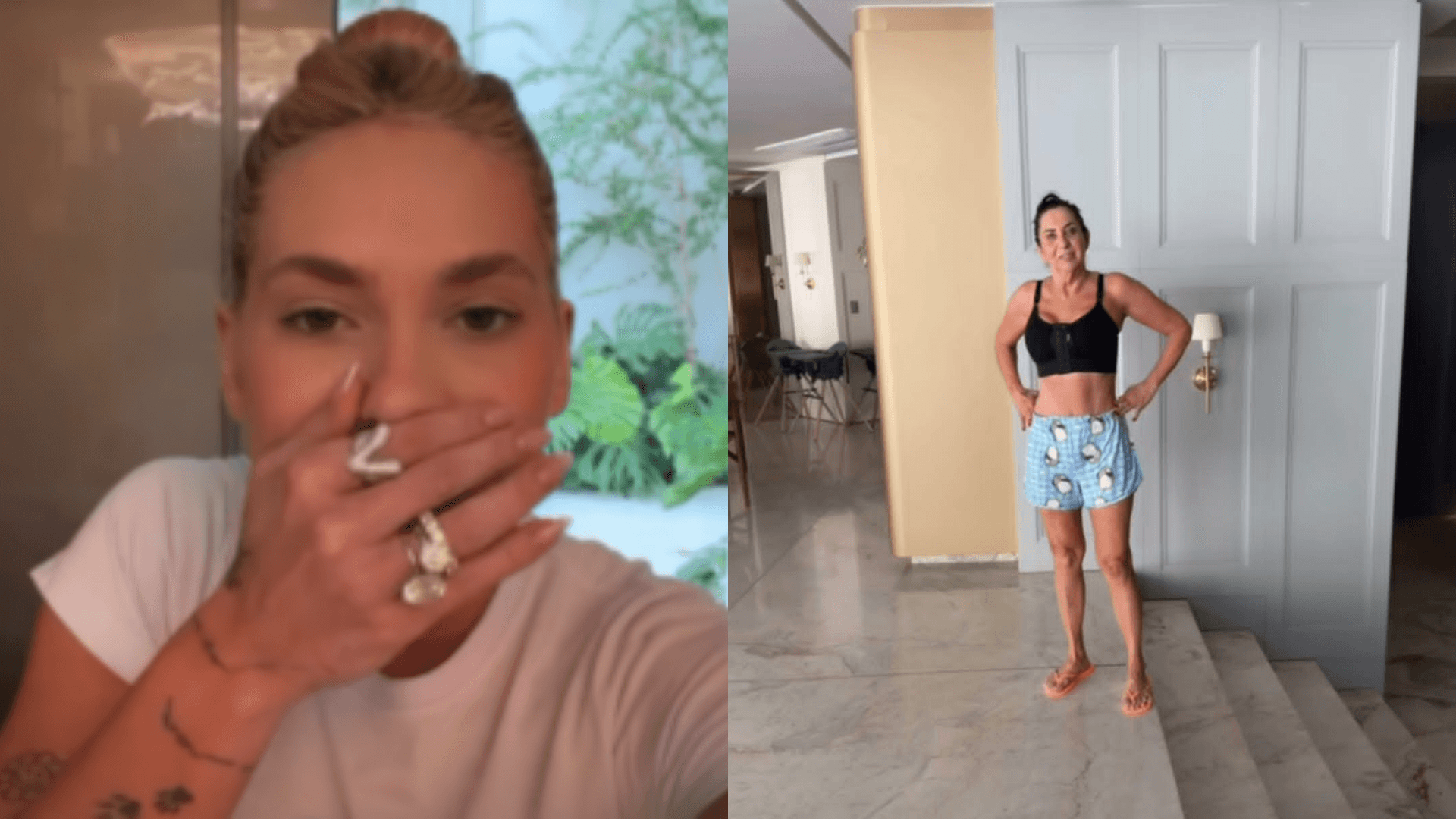 Virginia se espanta com físico da mãe após plásticas: “Mocinha”