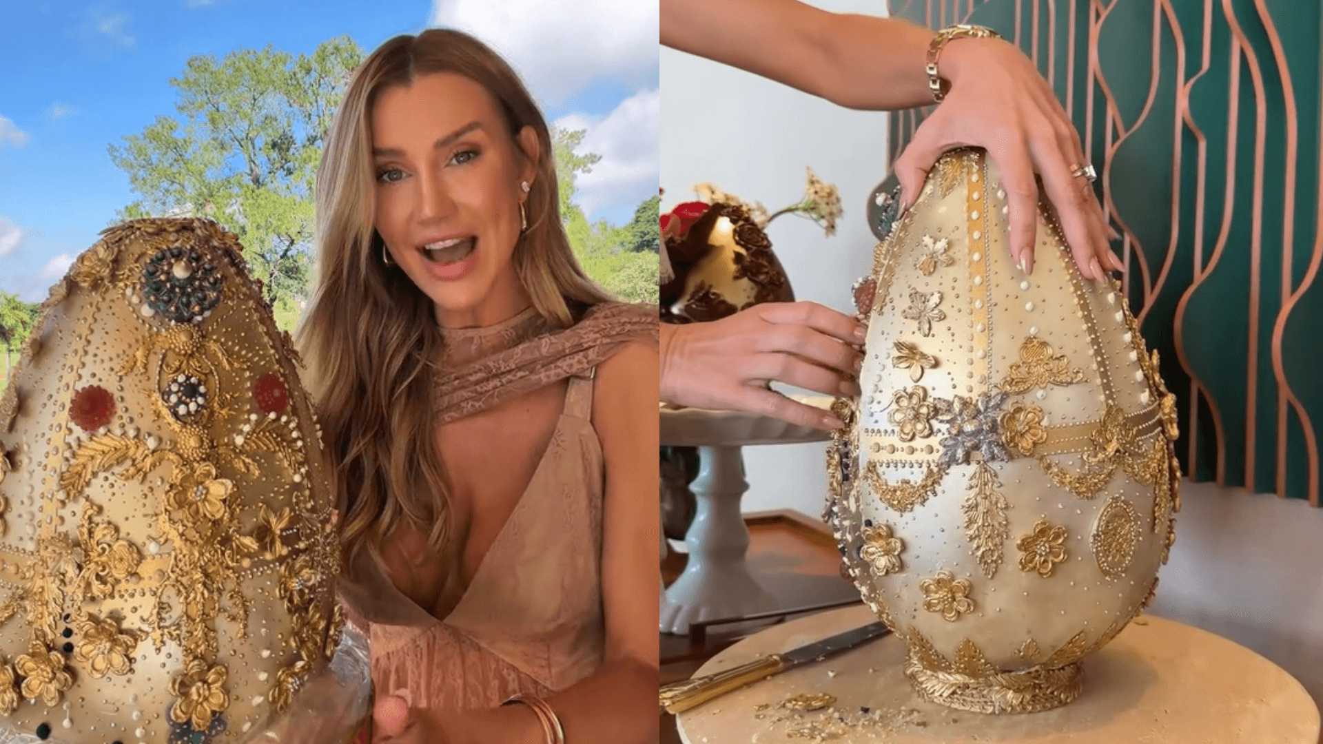 Ana Paula Siebert exibe ovo de páscoa de R$ 20 mil: “Em choque”