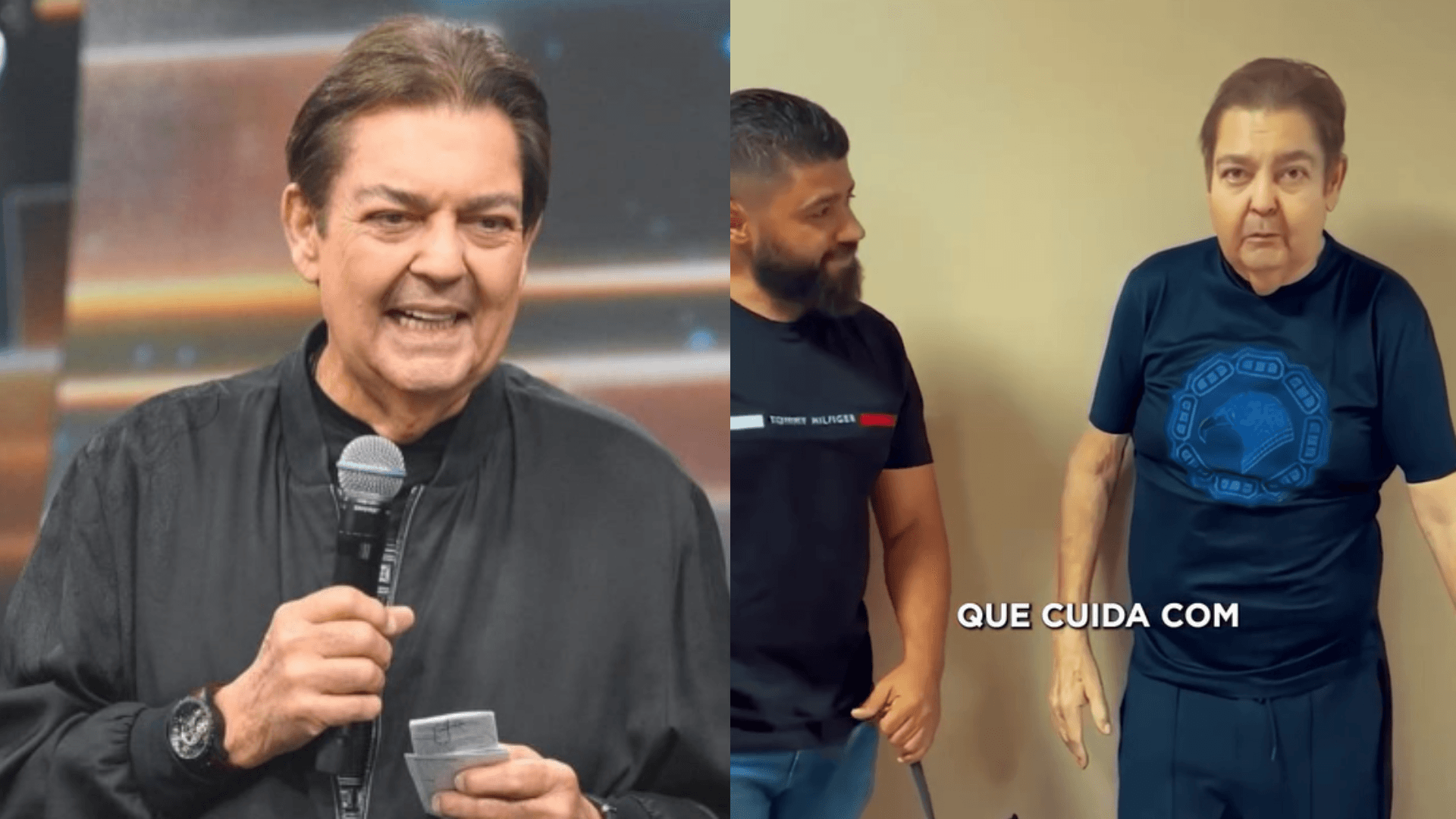 Faustão faz rara aparição nas redes ao lado de seus cachorros