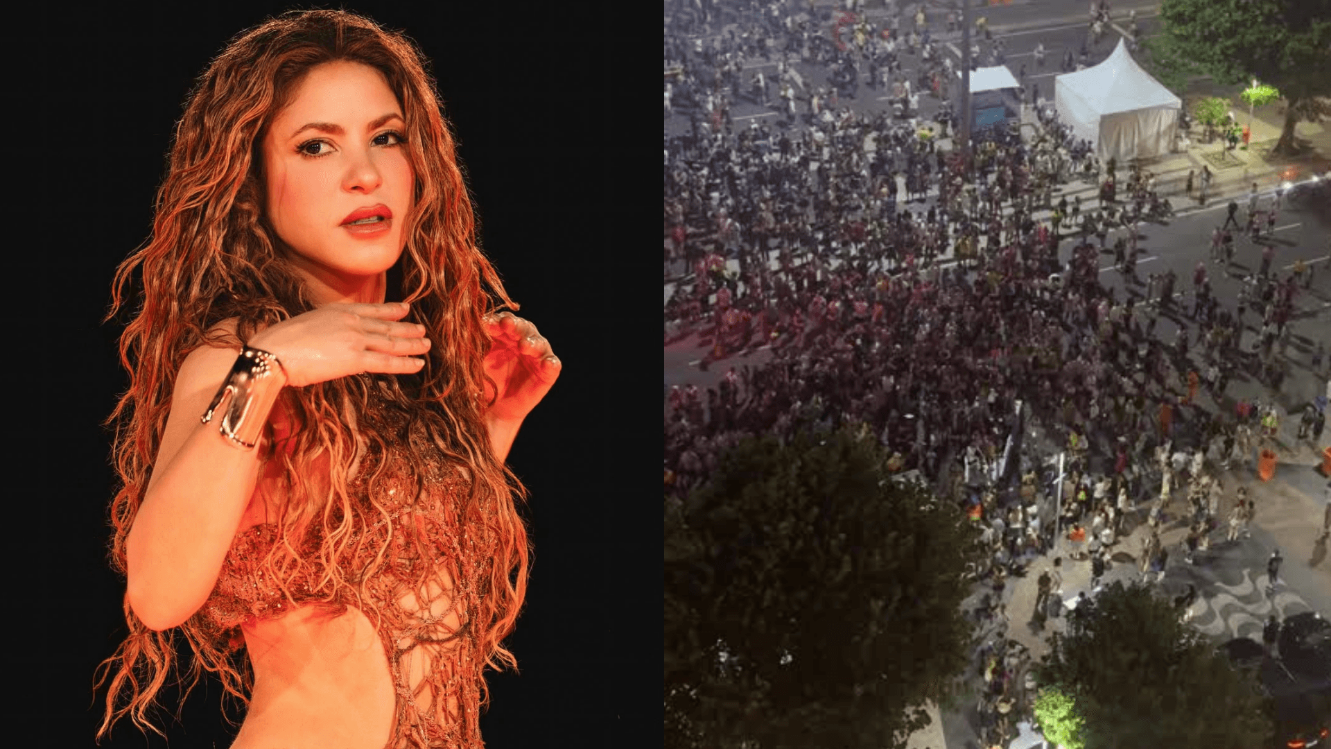 Shakira se surpreende com multidão na praia de Copacabana: “Estão aqui por mim?”