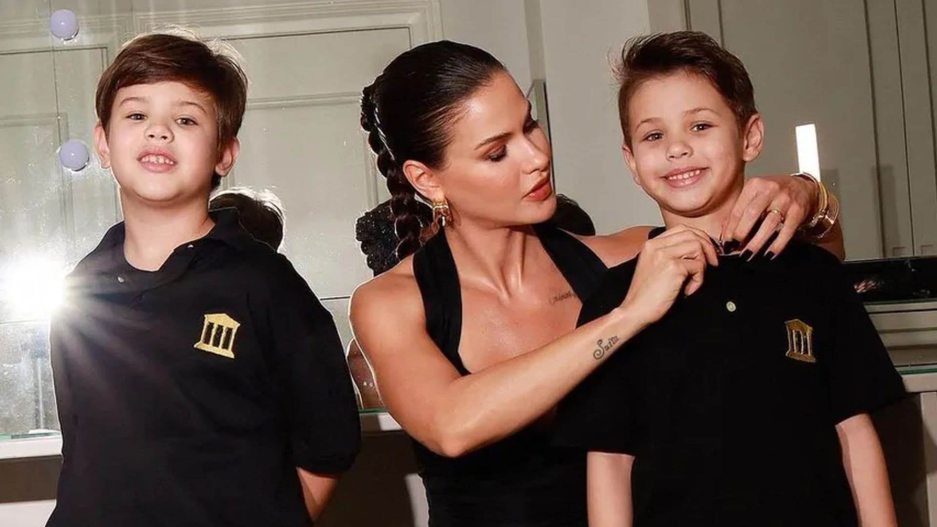 Andressa Suita exibe surpresa de Dia das Mães que ganhou dos filhos