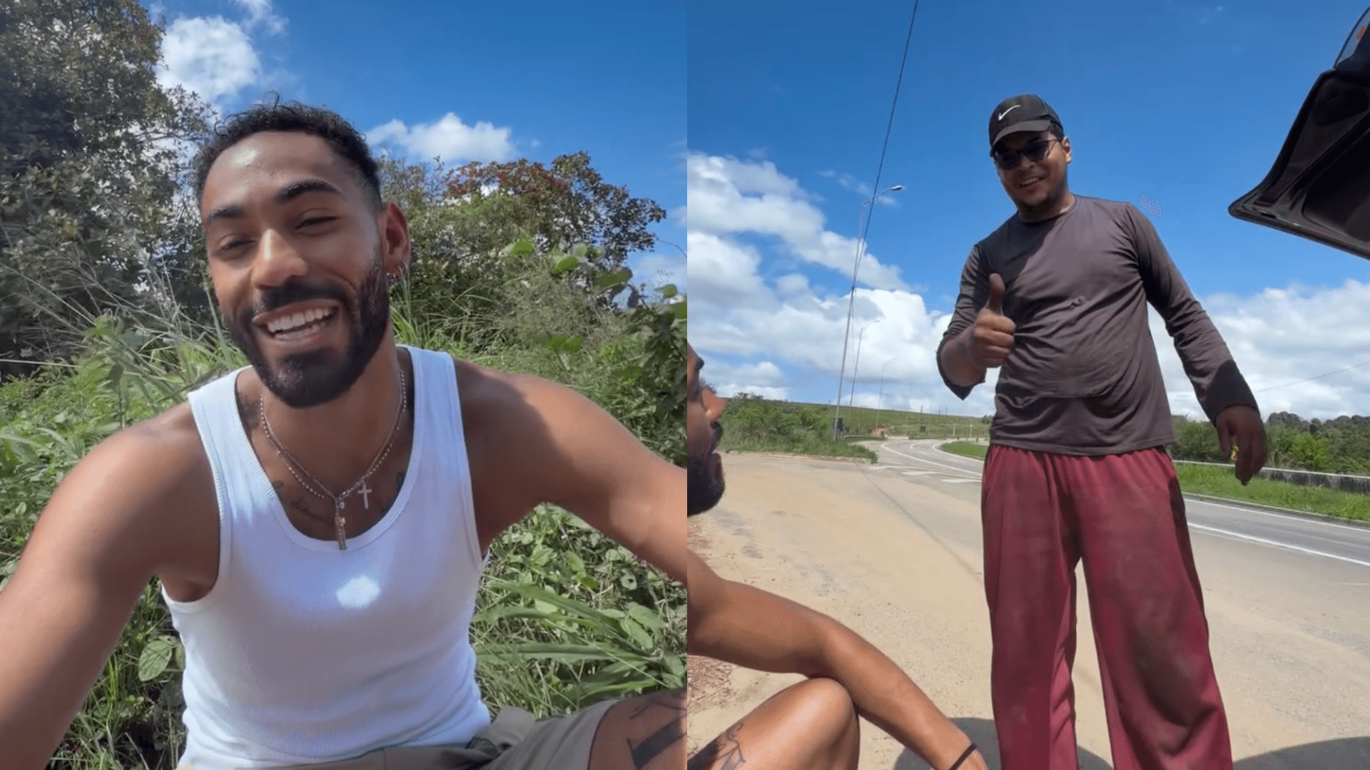 Mecânico ajuda Matheus Cunha na estrada e não cobra pelo serviço