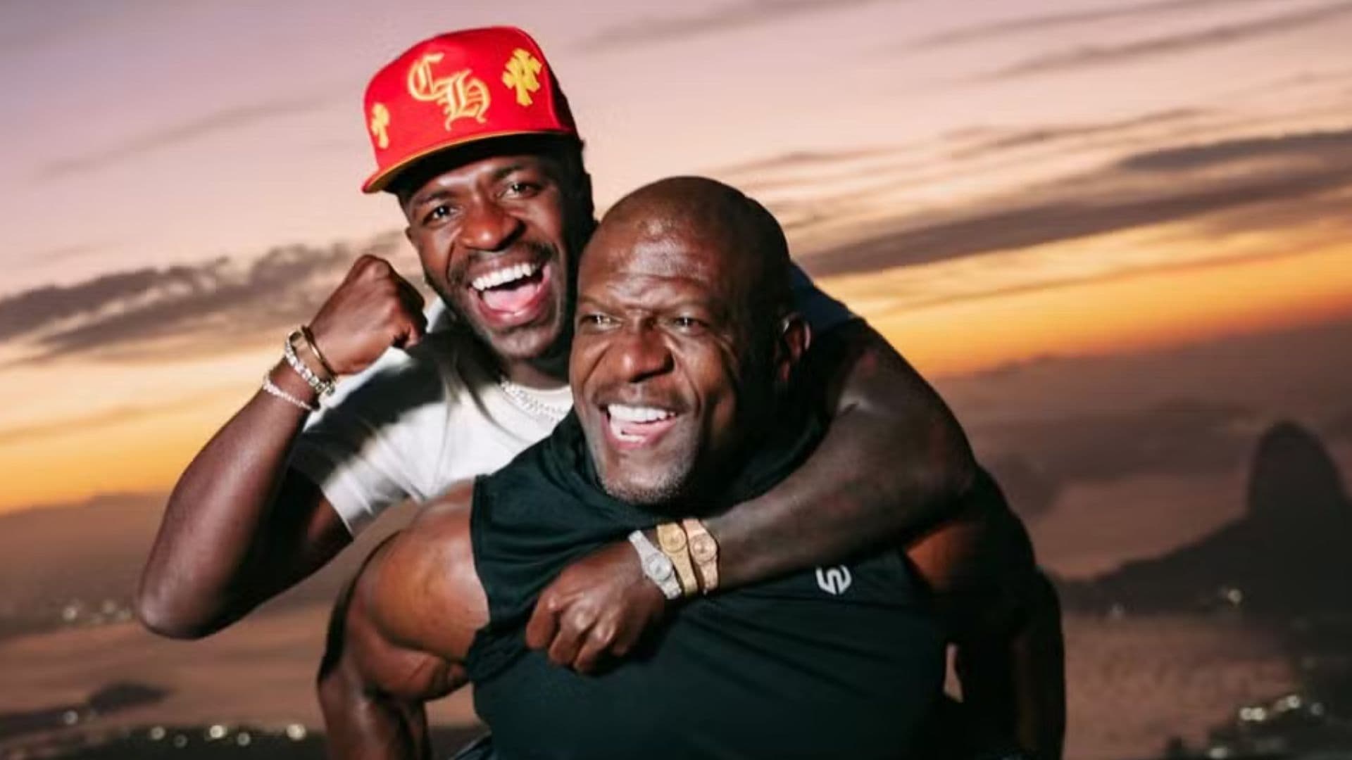 Terry Crews conhece Vini Jr. e rasga elogios: “Amizade que vai durar para sempre”
