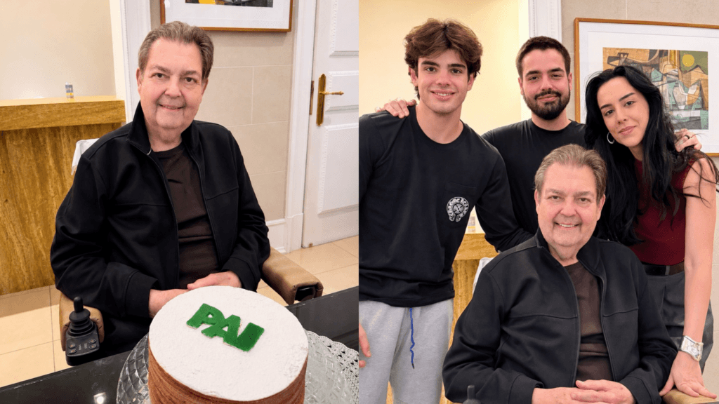 João Silva homenageia Faustão no Dia dos Pais ao lado dos irmãos: “Grato por ter você aqui”
