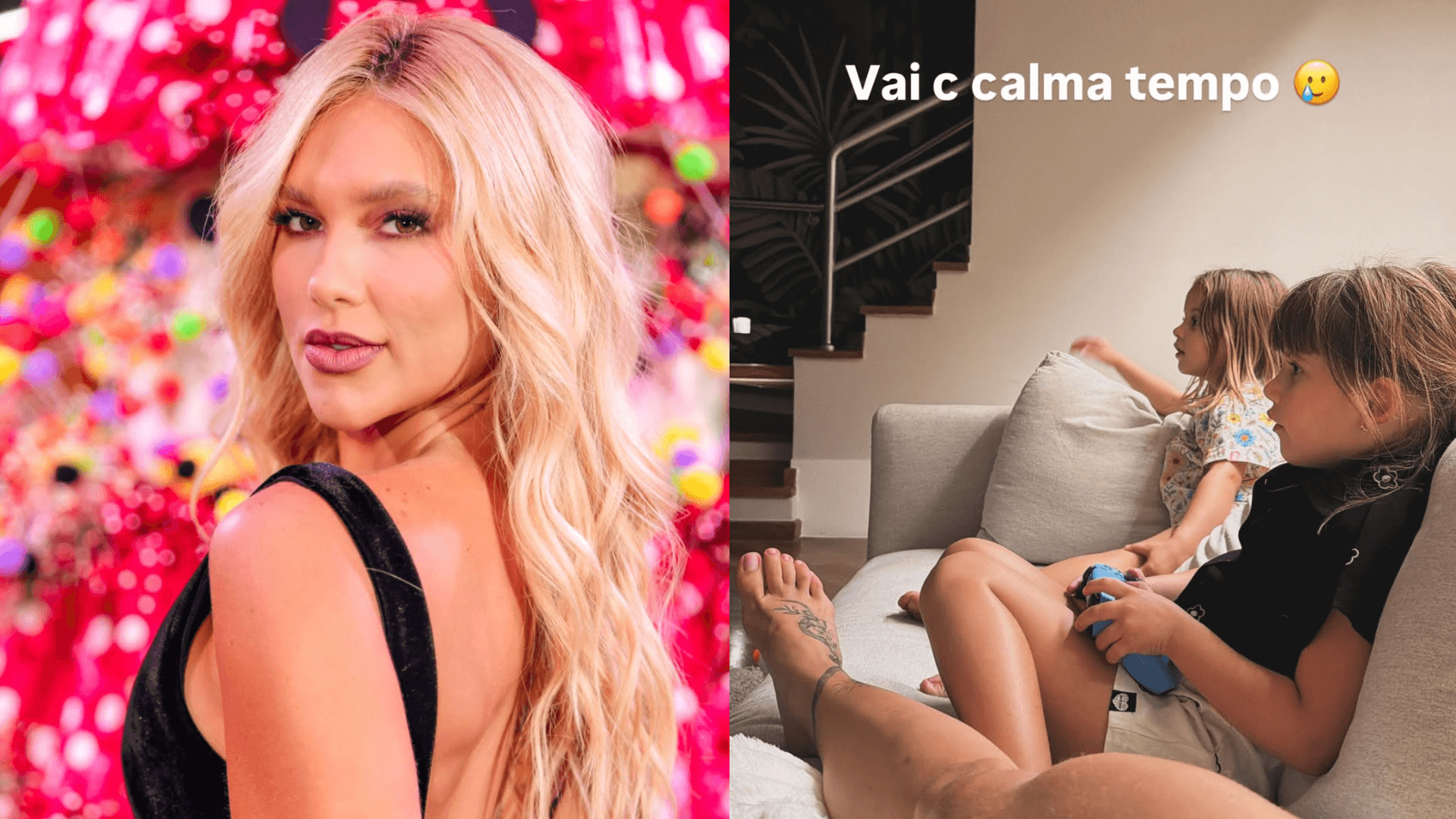 Maria Alice aprende a jogar videogame com o pai e Virginia brinca: “Mini adolescente”