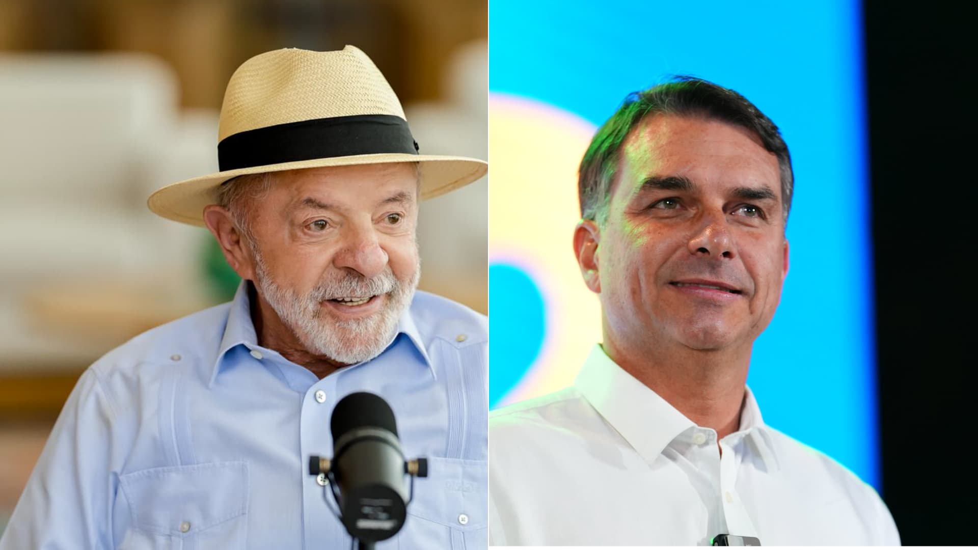 Apoiadores de Lula e Flávio Bolsonaro se manifestam no Santuário Nacional de Nossa Senhora Aparecida