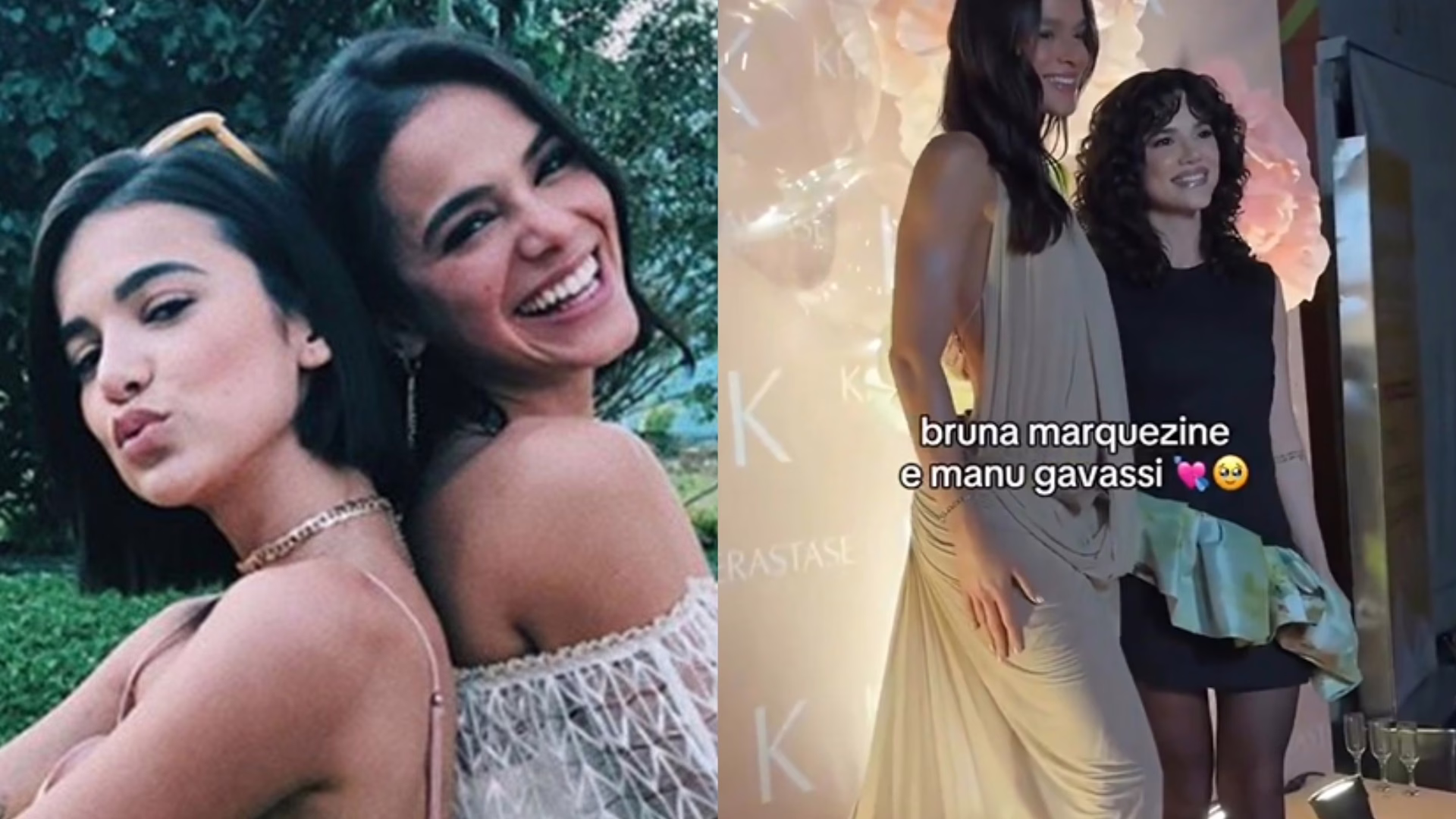 Bruna Marquezine e Manu Gavassi chamam atenção com estilo em evento. Veja o momento