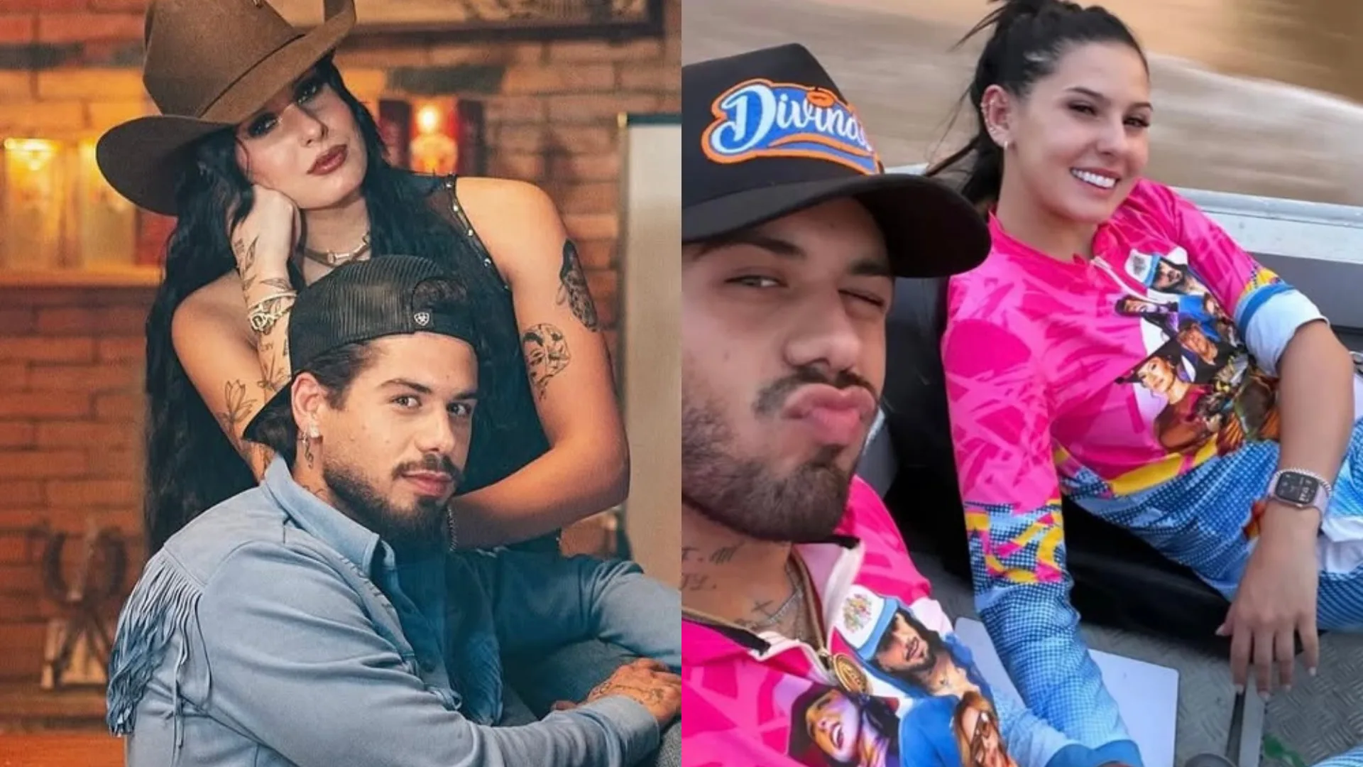 Zé Felipe compartilha clique romântico com Ana Castela em viagem ao Pantanal