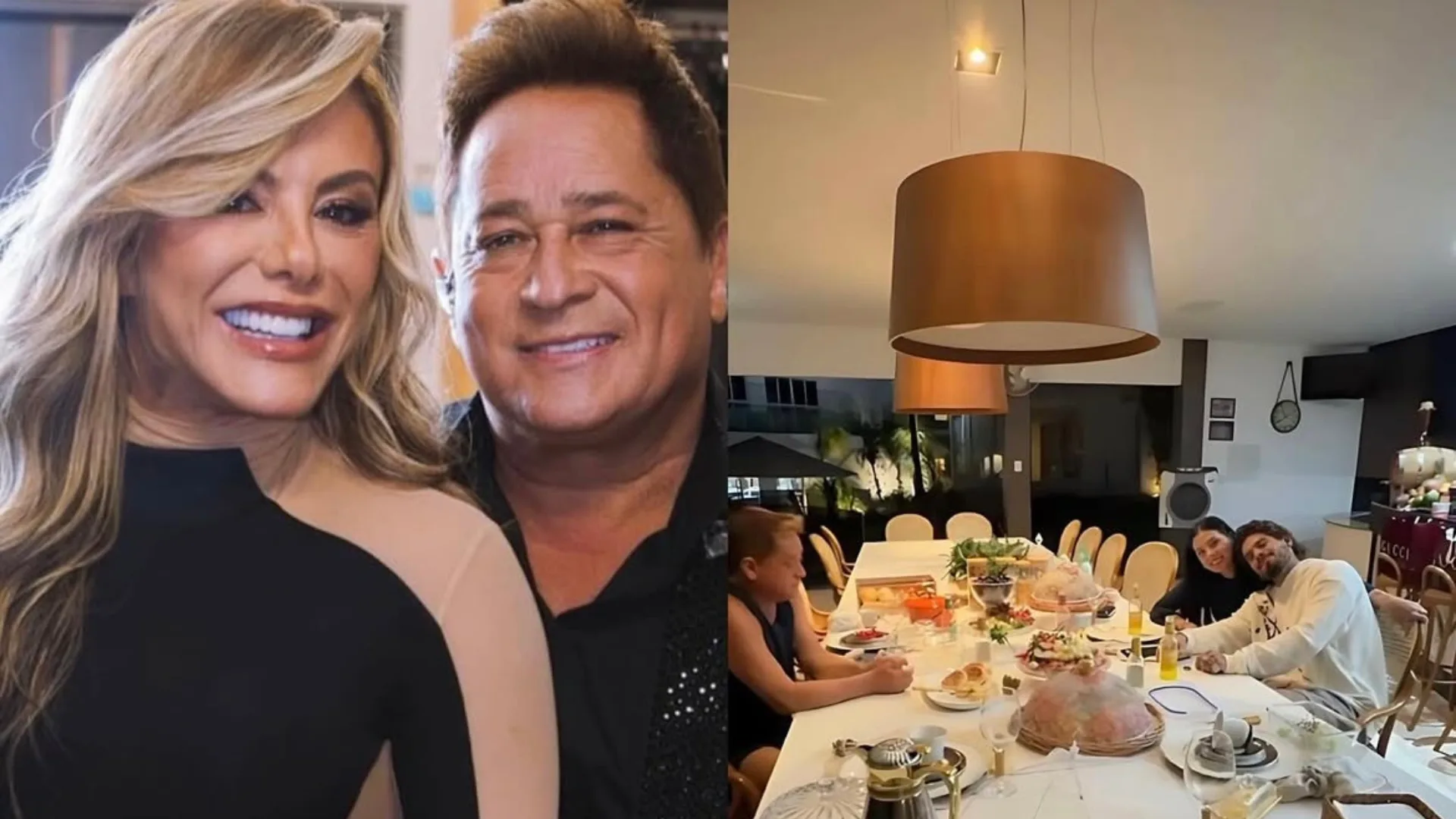 Poliana Rocha compartilha jantar em família com Leonardo, Zé Felipe e Ana Castela