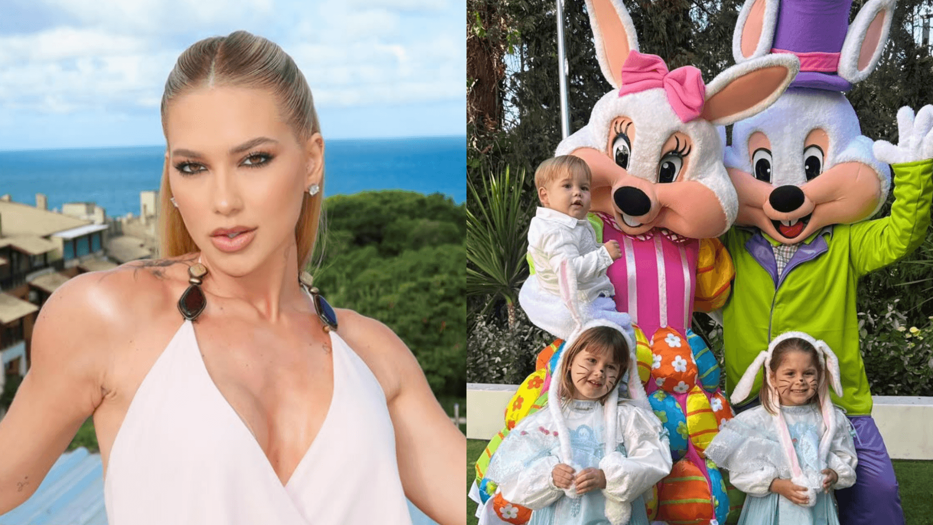 Virginia celebra Páscoa com caça aos ovos e coelhos gigantes