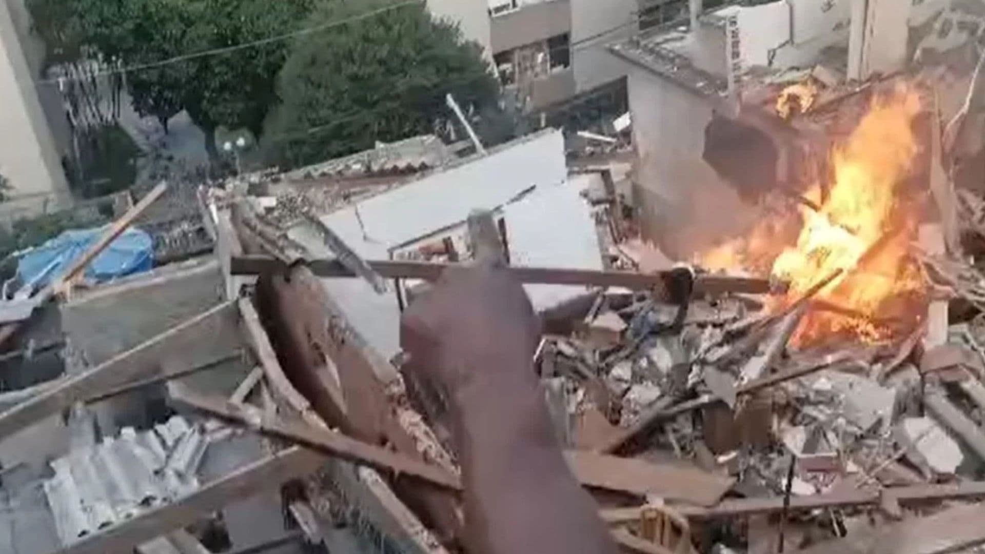 Vídeo mostra momento da explosão em obra da Sabesp