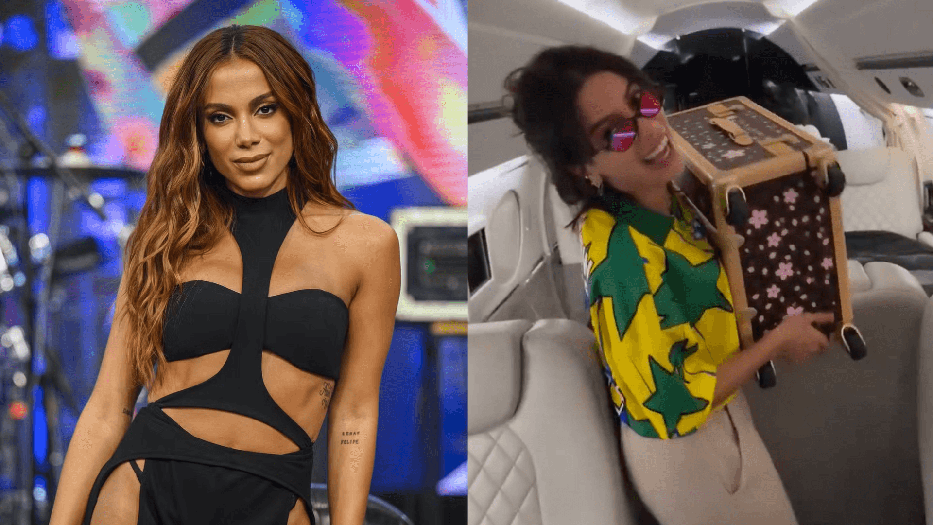 Em jatinho, Anitta improvisa música e alfineta jogo do tigrinho
