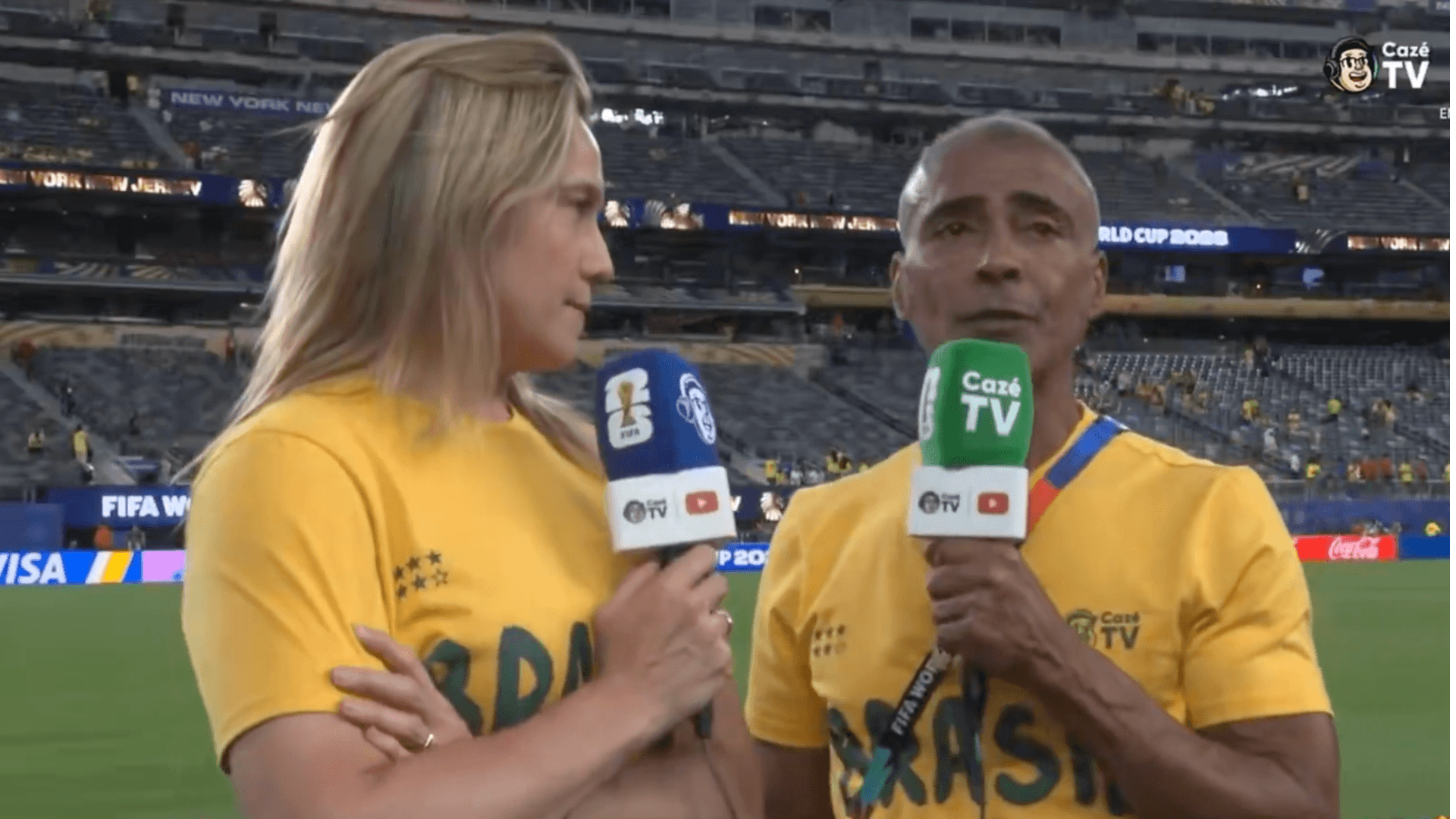 Romário discorda de Fernanda Gentil e gera climão ao vivo