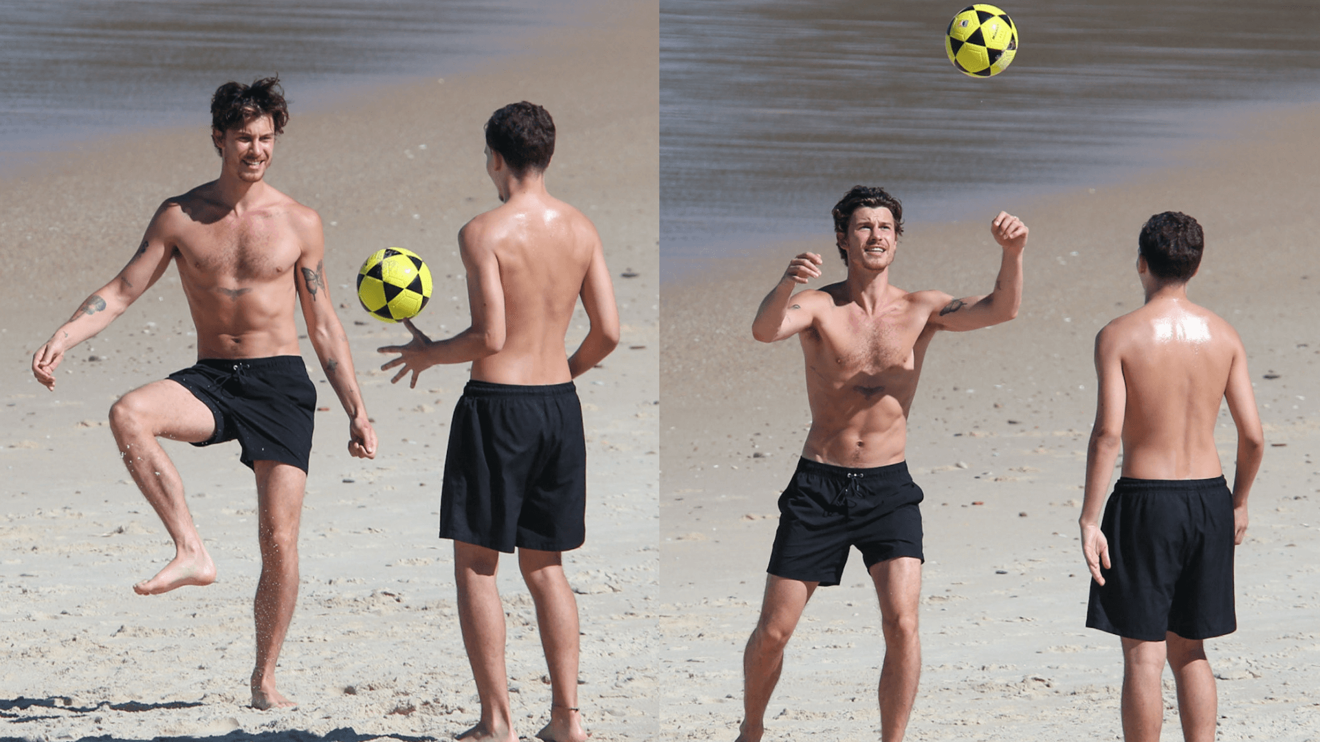 Shawn Mendes é visto jogando altinha em praia do Rio de Janeiro