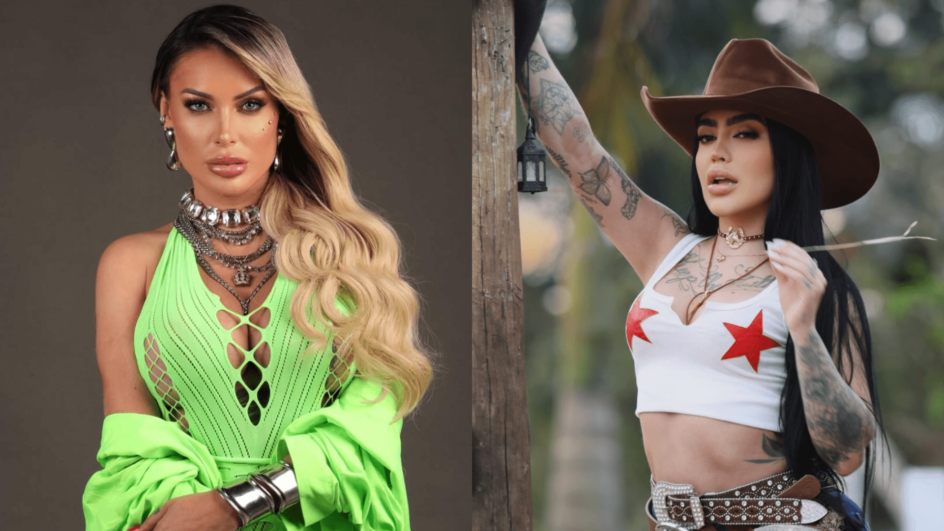 Andressa Urach joga bebida em MC Mirella e as duas partem para briga