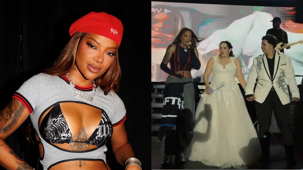 Casal deixa a própria festa de casamento para ir ao show de Ludmilla e ganha homenagem no palco