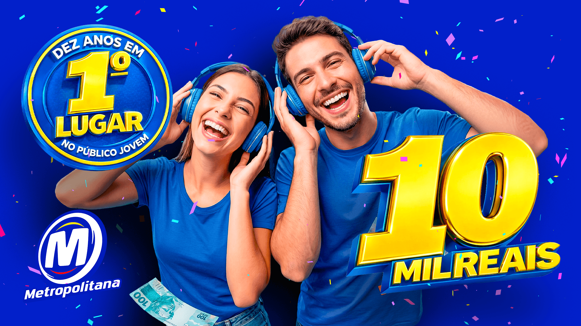 10 pessoas vão ganhar R$1.000 cada. Totalizando R$10.000 em prêmios!